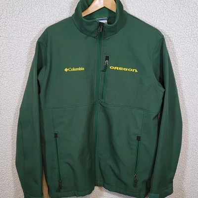 Columbia Oregon Ducks Softshell Jacket Water Resistant Green Size Large  - Image 1 of 4