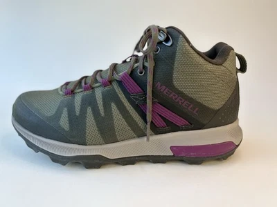 Merrell Zion Mid Waterproof Trail Hiking Boots Women 7.5 Green Purple J035400 - Image 1 of 4