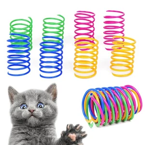 Muelles helicoidales de plástico coloridos duraderos para gatos mascotas juguete 20 un. - Imagen 1 de 12