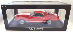AUTOart Millennium 1/18 Shelby Mustang GT500 1967 (Red x White) 26cm with Box - Picture 1 of 14