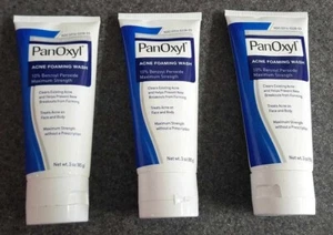 Lot of 3 PanOxyl Acne Foaming Wash 10% Benzoyl Peroxide Max Strength EXP-5/25 - Picture 1 of 1