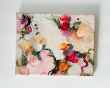 Pink Flowers acrylic original painting