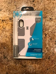 Speck Candy Shell Grip Impact Case for Apple iPhone 5.8 Black White - Picture 1 of 2