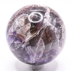 2.2" Chevron Dream Amethyst Sphere Natural Sparkling Quartz Mineral Stone India - Picture 1 of 5