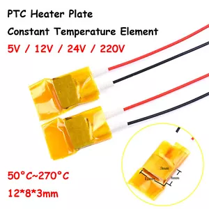 5V/12V/24V/220V PTC Heater Element Constant Temperature Thermostat Heating Plate - Picture 1 of 8