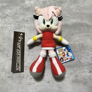 Rare 2012 sanei M Amy Rose 10" Plush doll toy SEGA Sonic the Hedgehog New w/ Tag - Picture 1 of 7