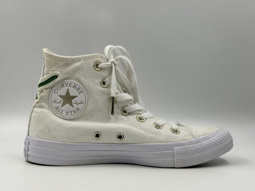 Converse All Star scarpe da ginnastica donna bianche tela ricamate floreali taglia UK 5