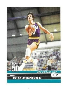 PETE MARAVICH 2008-09 TOPPS 50TH ANNIVERSARY NEW ORLEANS JAZZ CARD FREE SHIP - Picture 1 of 2