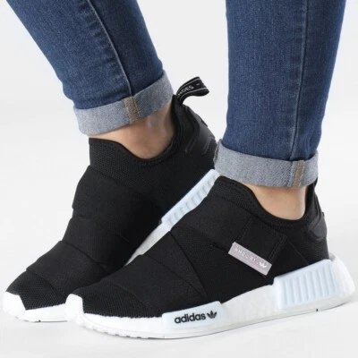 Adidas Original NMD R1 Women’s Athletic Sneaker Running Black Shoe Footwear #698 - Image 1 of 4