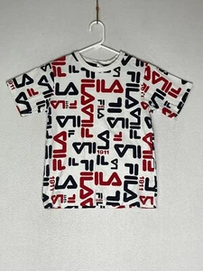 Fila Multicolor Crew Neck T Shirt Short Sleeve 1386434 Graphic Print Boys Size M - Picture 1 of 7