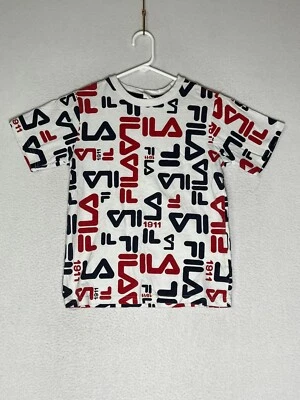 Fila Multicolor Crew Neck T Shirt Short Sleeve 1386434 Graphic Print Boys Size M - Image 1 of 4