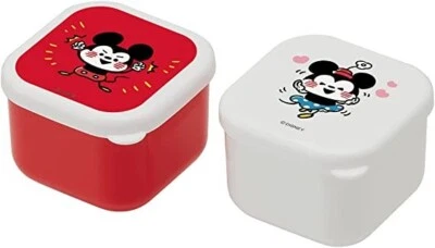 Kanahei Mickey Disney Seal container case  Box Bento lunch box 2pcs 130ml Skater - Image 1 of 4