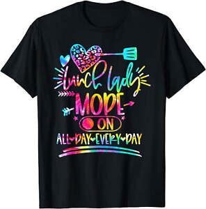 Tie Dye Lunch Lady Mode On All Day Every Day Lunch Lady Life T-Shirt Black