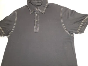 Prada Polo Tshirt XL - Black, Tight Fit,  Small Stain - Picture 1 of 10