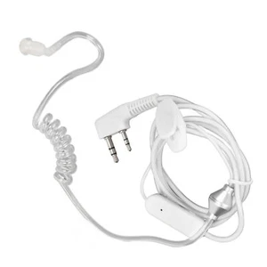 Acoustic Tube Headset 2 Pin Comfortable Clear Coil 2 Way Radio Earpiece For REL - Zdjęcie 1 z 22