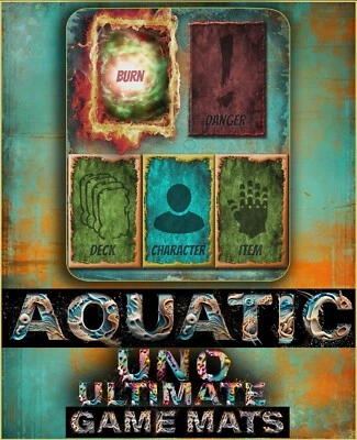 Ultimate Uno Marvel DC Custom Game Mats Card - Board Foil Chase AQUATIC MAT - Image 1 of 4