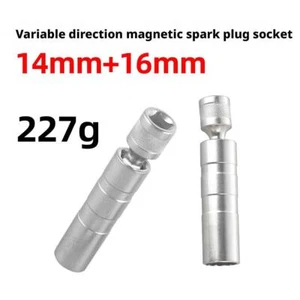 Universal 14mm & 16mm Magnetic Spark Plug Socket Wrench 12 Point Thin Wall F8L2 - Picture 1 of 16