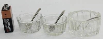 Juego-3-Sal/Salsa/Azúcar-Vaso-Soportes individuales-con cucharas Foto 1 de 3