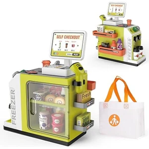 48-Piece Pretend Play Cash Register Toy Set - Calculator, Shopping Bag, Scanner - Picture 1 of 3
