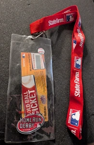STATE FARM MLB 2010 HOME RUN DERBY GOLD BALL TICKET AND LAYNARD - Picture 1 of 2
