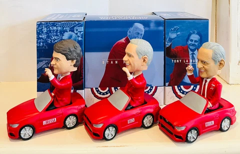 Stan Musial Tony Larussa Jack Buck Mystery Hall of Fame Car 2022 Bobblehead SGA Cover