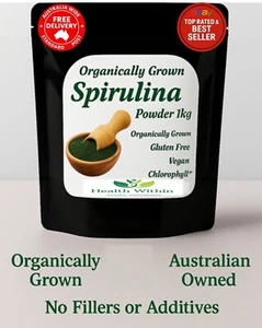 Espirulina en polvo cultivada orgánicamente 1 kg cultivada en Nueva Zelanda enviada Australia - Imagen 1 de 11