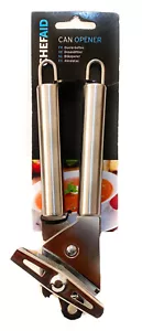 Abridor de latas Chef Aid uso profesional resistente acero inoxidable robar altamente pulido. - Imagen 1 de 2