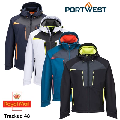 Portwest DX4 Softshell Jacket Waterproof Breathable 4way stretch Safety Workwear - Image 1 of 4