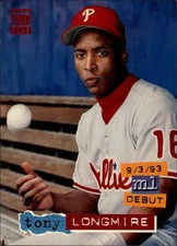 1994 Stadium Club Philadelphia Phillies Baseball Card #394 Tony Longmire