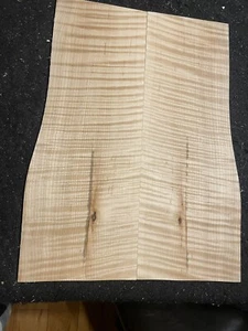Curly Maple Drop Top #0915B - Book Matched 18.5" x 14" x 0.28" - Picture 1 of 8