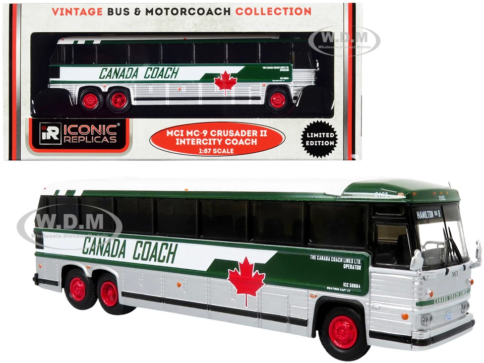 1980 Mci Mc-9 Crusader Ii Bus Hamilton Canada Coach 1/87 Iconic Replicas 87-0331