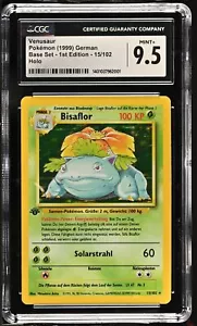 CGC 9.5 Venusaur Bisaflor Base Set 1st Edition 15/102 Holo German Pokemon Card - Picture 1 of 2