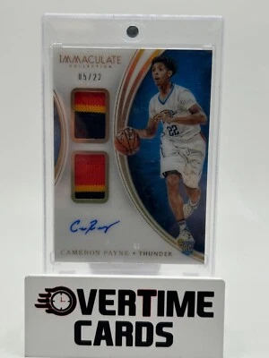 2015-16 Panini Immaculate Cameron Payne Rookie Dual Patch Auto Acetate RC /22 - Image 1 of 2
