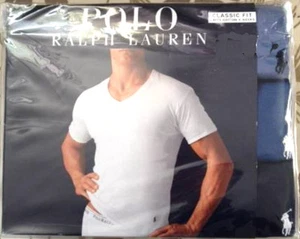 Polo Ralph Lauren Classic Fit 3 Pack Cotton V Neck T-Shirt Multi Colors and size - Picture 1 of 4