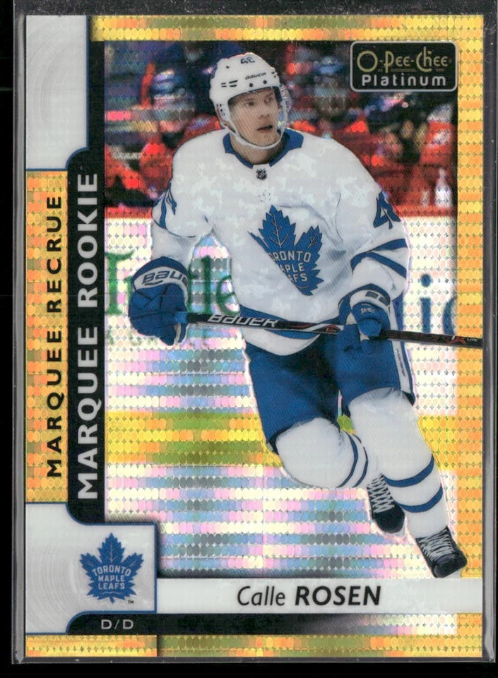 2017-18 O-Pee-Chee Platinum Calle Rosen Seismic Gold RC /50 #168 Maple Leafs - Image 1 of 2