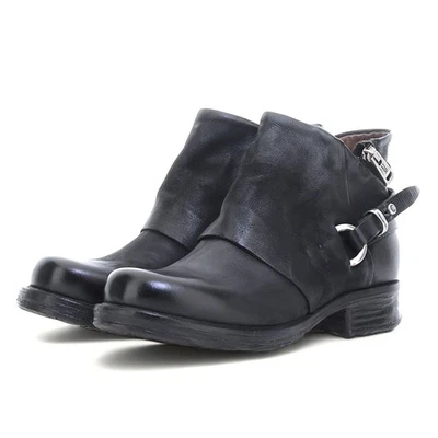 A.S.98 Steve Studded Moto Bootie Boots Size 39 8.5 9 Black Leather Zippers NEW - Image 1 of 4