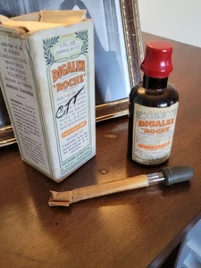 Botella Llena Marrón De Colección Medicina Digalen Roche Caja Venenosa Farmacia + Cuentagotas - Imagen 1 de 22