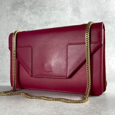 Bolso Bandolera Saint Laurent Paris Cadena Cuero Rosa de Japón Usado Foto 1 de 4