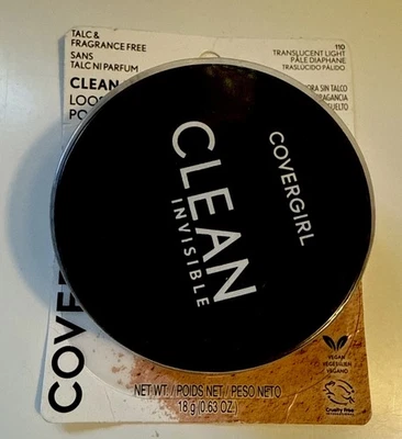 CoverGirl Clean Invisible Loose Powder, 0.63oz #110 Translucent Light | Vegan - Image 1 of 3