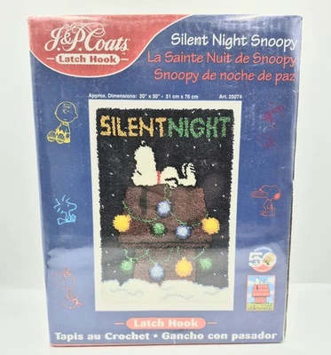 J & P Abrigos Gancho de Cierre Noche Silenciosa Snoopy " NUEVO Arte De Colección # 25074 Nuevo en Caja Sellado Foto 1 de 2
