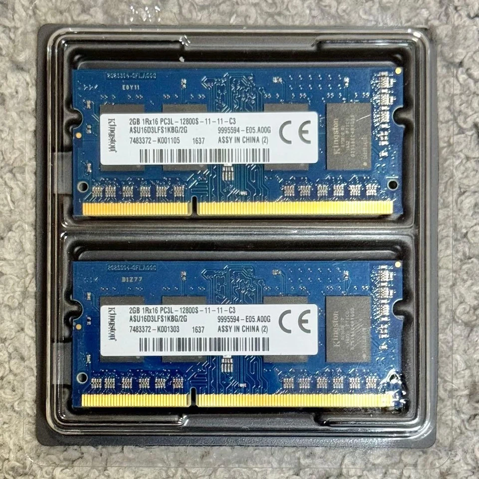 Kingston 4GB Kit (2x2GB) DDR3L 1600MHz PC3L-12800 SO-DIMM 1.35V RAM Used - Image 1 of 1