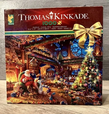 Ceaco Santas Workshop 1000 Piezas Thomas Kinkade Puzzle Santa Navidad Nuevo Foto 1 de 4
