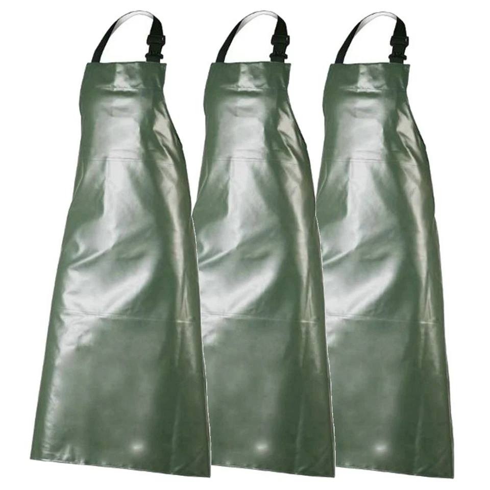3 STÜCK NORWAY PU/PVC-Schürze Schlachterschürze Metzgerschürze Grün