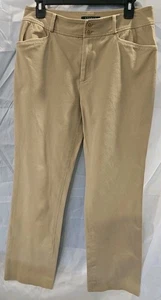 Womens Lauren Ralph Lauren Chino Pants Size 8 Khaki Mid Rise Straight Stretch - Picture 1 of 9