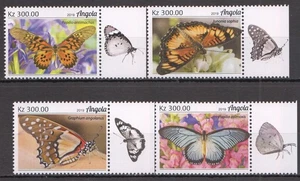 WB0631 2019 ANGOLA MARIPOSAS FLORES FAUNA #2220-2223 1 JUEGO MNH - Imagen 1 de 1