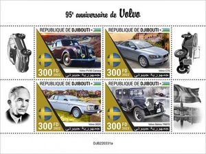 Djibouti - Aniversario de automóvil Volvo 2022 - Hoja de 4 sellos - DJB220331a - Imagen 1 de 1