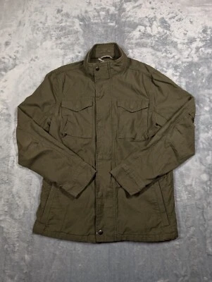 Chaqueta Lucky Brand Para Hombre Pequeña Verde Algodón Militar Abrigo Tareas de Campo Granero Foto 1 de 4