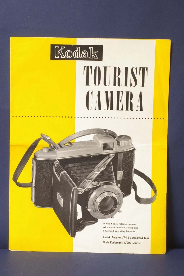 F66125~ KODAK Tourist Camera Trifold Large Brochure – Great Display - Image 1 of 1