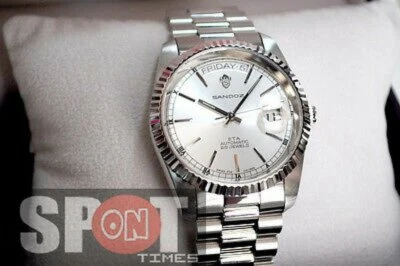 Sandoz Strip Hour Marker Dial Automatic Men's Watch 8783-D-34-8 - Image 1 of 4
