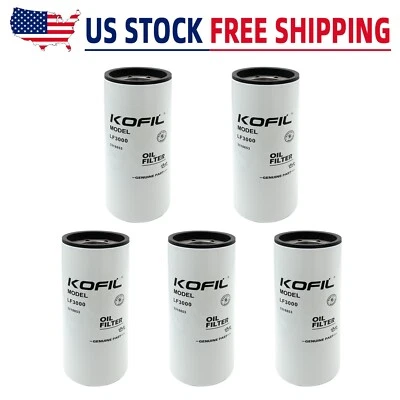 5Filter P553000 LF9009 3401544 FTECXLF7000 Oil Filter For PETERBILT 357 377 385 - Image 1 of 4